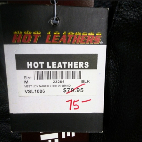 NWT Hot Leathers Ladies Leather Motorcycle Vest - Picture 8 of 8